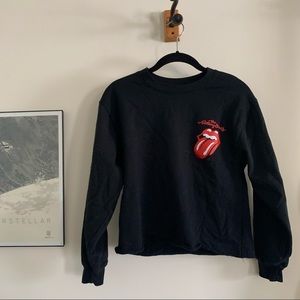 The Rolling Stones Cropped Crew Sweatshirt